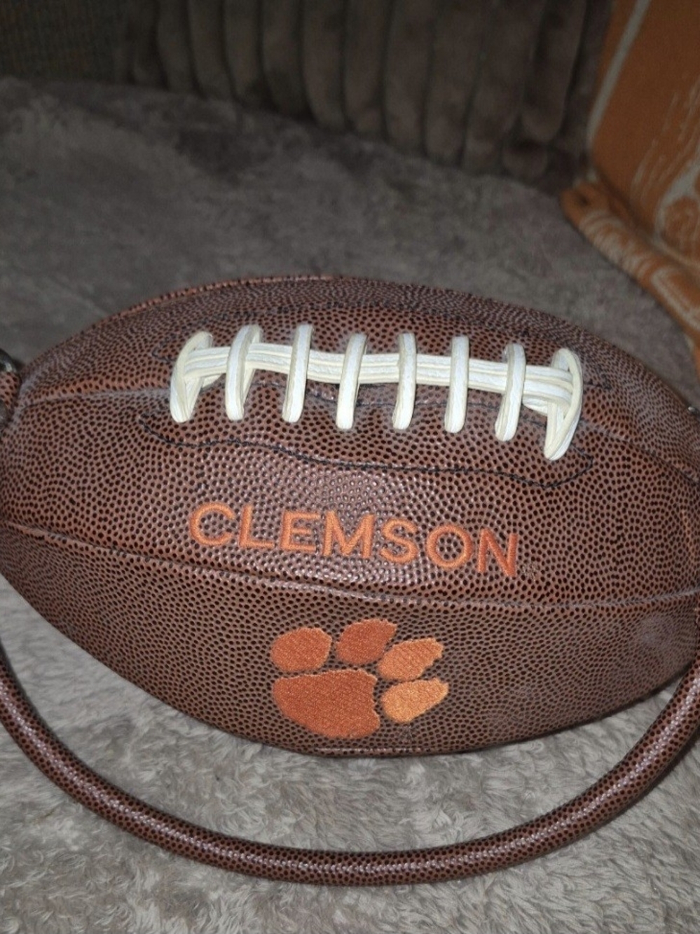 Pocketbook Clemson Tigers Brown Football with Orange Paw